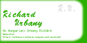 richard urbany business card